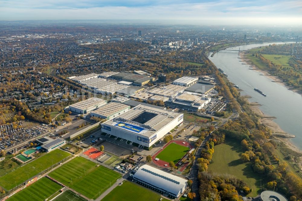 Düsseldorf von oben - MERKUR SPIEL-ARENA in Düsseldorf im Bundesland Nordrhein-Westfalen