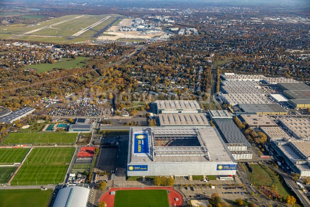 Luftaufnahme Düsseldorf - MERKUR SPIEL-ARENA in Düsseldorf im Bundesland Nordrhein-Westfalen