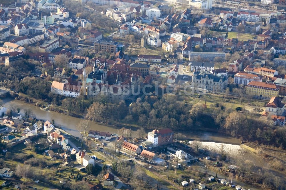 Merseburg von oben - Merseburger Dom im Bundesland Sachsen-Anhalt