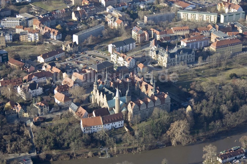 Merseburg von oben - Merseburger Dom im Bundesland Sachsen-Anhalt