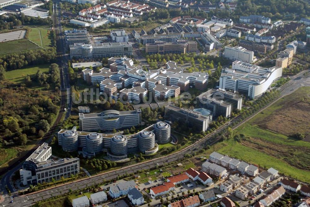 Frankfurt am Main von oben - Mertonviertel