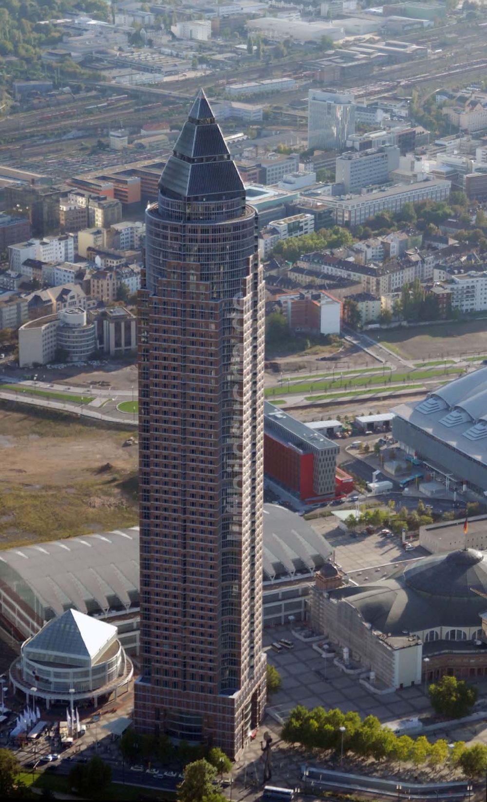 Luftbild Frankfurt am Main - Messe- und Ausstellungsgelände in Frankfurt am Main