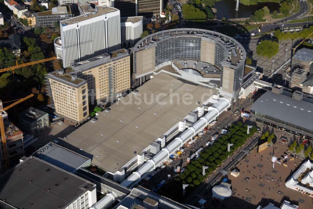 Luftbild Frankfurt am Main - Messe- und Ausstellungsgelände in Frankfurt am Main