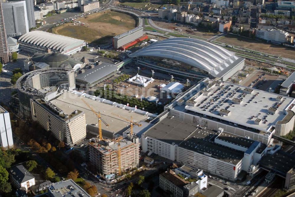 Frankfurt am Main von oben - Messe- und Ausstellungsgelände in Frankfurt am Main