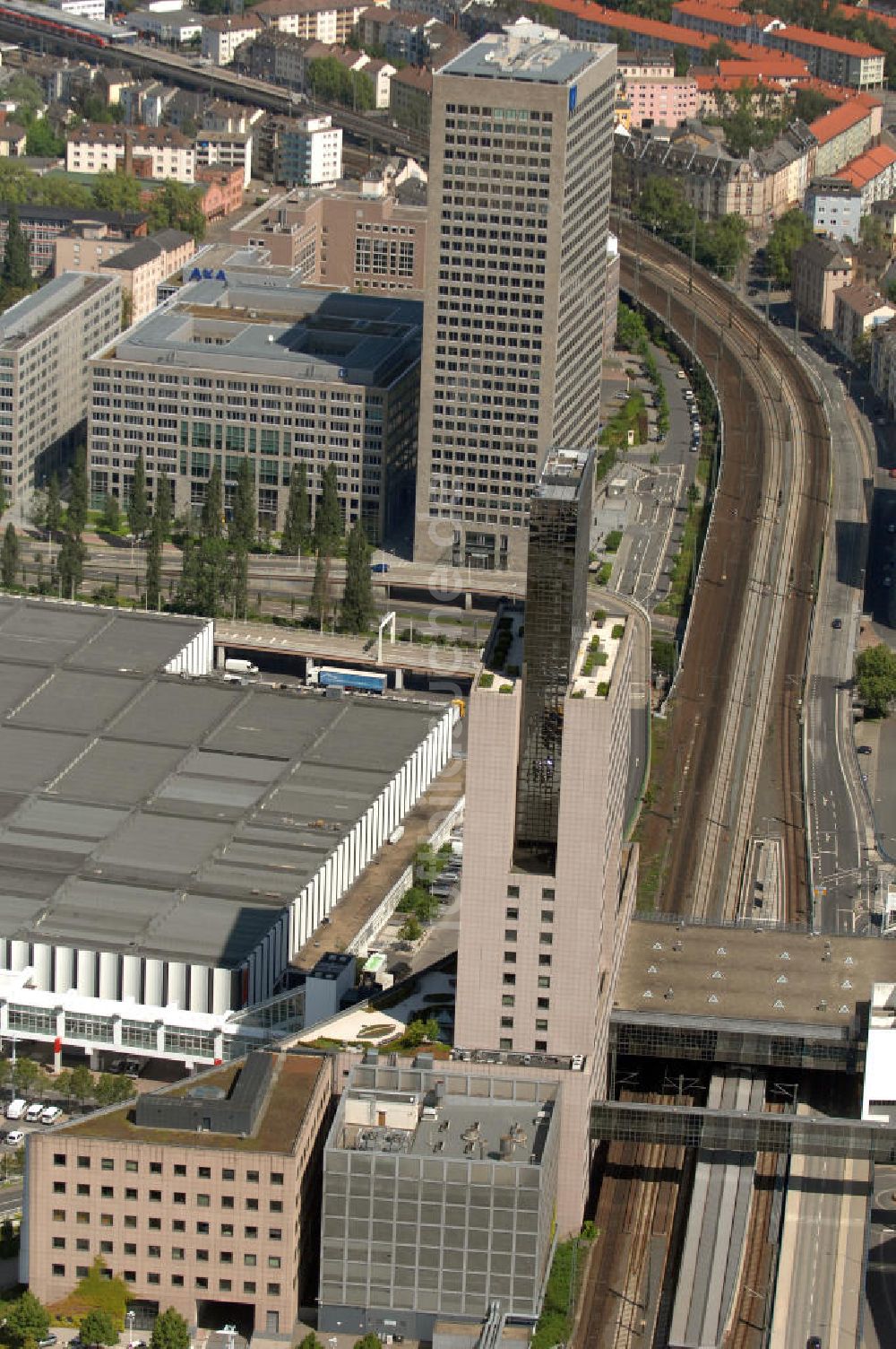 Luftaufnahme Frankfurt - Messe Torhaus in Frankfurt am Main