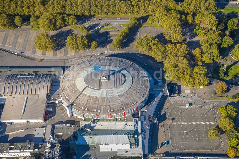 Luftaufnahme Dortmund - Messegelände und Arena des BVB - Stadion Signal Iduna Park im Stadtteil Westfalenhalle in Dortmund im Bundesland Nordrhein-Westfalen, Deutschland