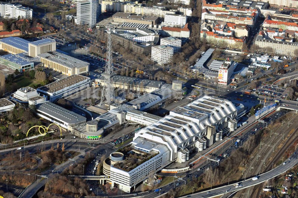 Berlin aus der Vogelperspektive: Messegelände Berlin mit dem Kongreßzentrum ICC am Funkturm