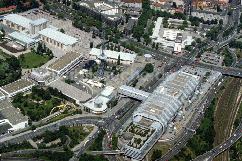 Luftaufnahme Berlin / Charlottenburg - Messegelände am Berliner Funkturm in Berlin / Charlottenburg 1995