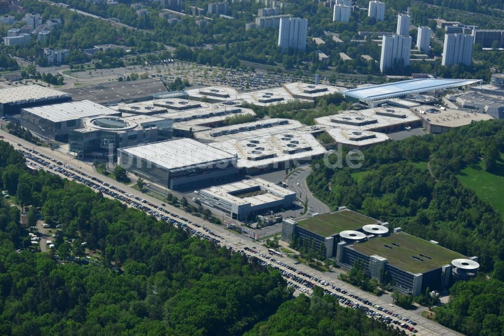 Nürnberg von oben - Messegelände und Congress Centre Nürnberg im Stadtteil Langwasser in Nürnberg im Bundesland Bayern