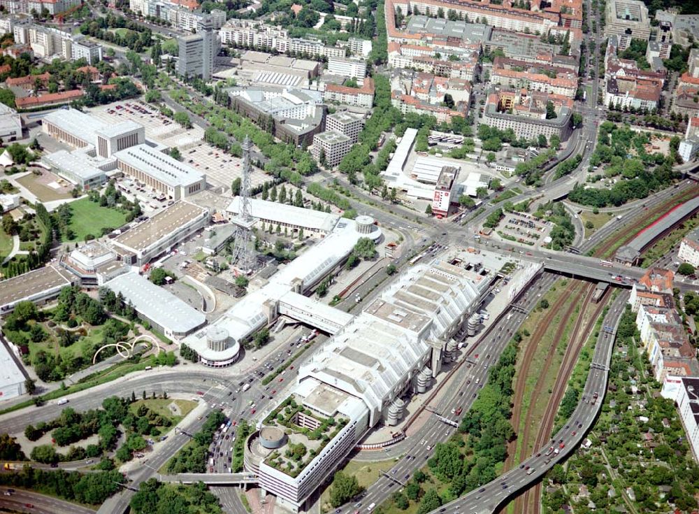 Berlin - Charlottenburg von oben - Messegelände, ICC und Funkturm in Berlin - Charlottenburg