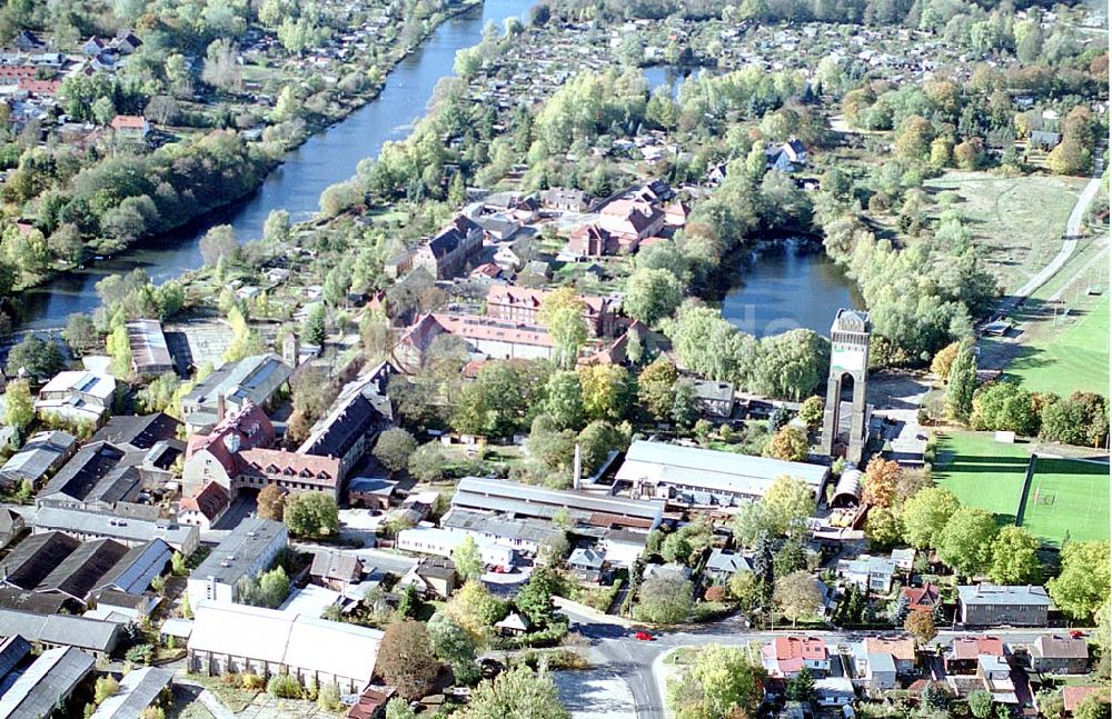 Eberswalde / Brandenburg von oben - Messingwerksiedlung (UNESCO-Denkmalsliste) in Eberswalde - Finow (Brandenburg)