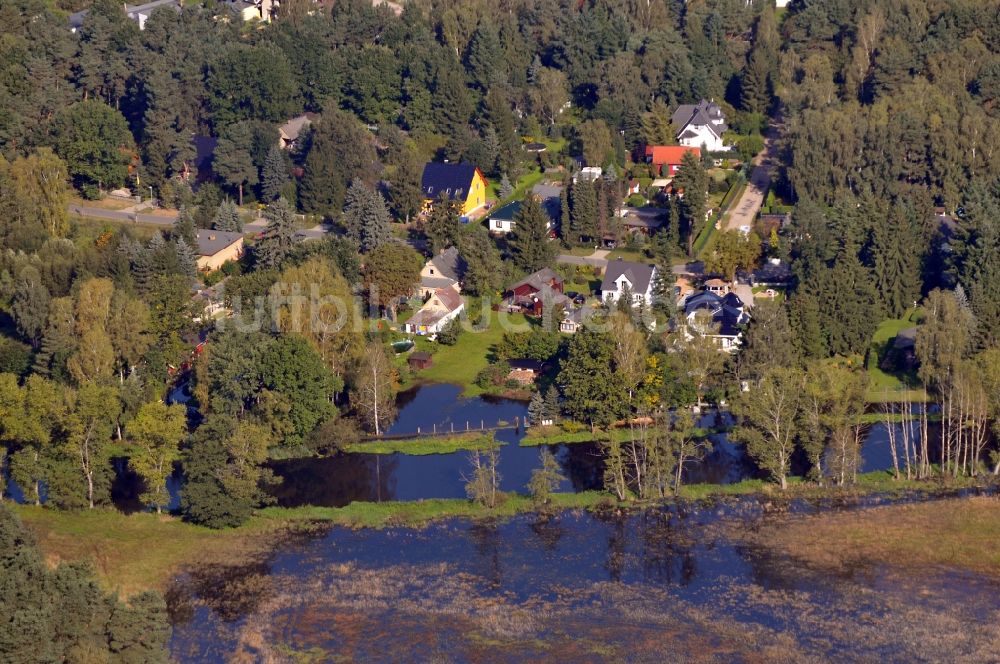 Spreenhagen von oben - Müggelspree bei Spreenhagen im Bundesland Brandenburg