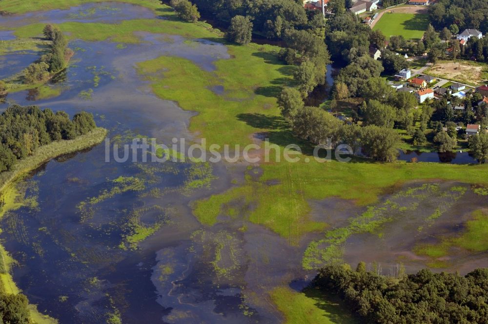 Spreenhagen aus der Vogelperspektive: Müggelspree bei Spreenhagen im Bundesland Brandenburg