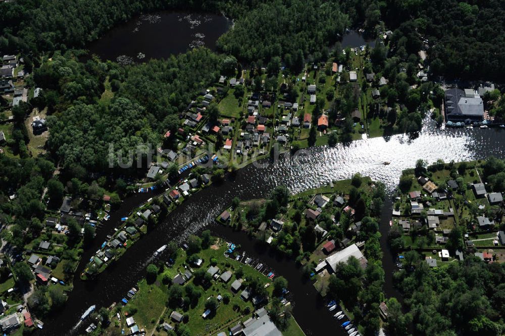 Luftaufnahme Berlin - Müggelspree in Berlin-Rahnsdorf