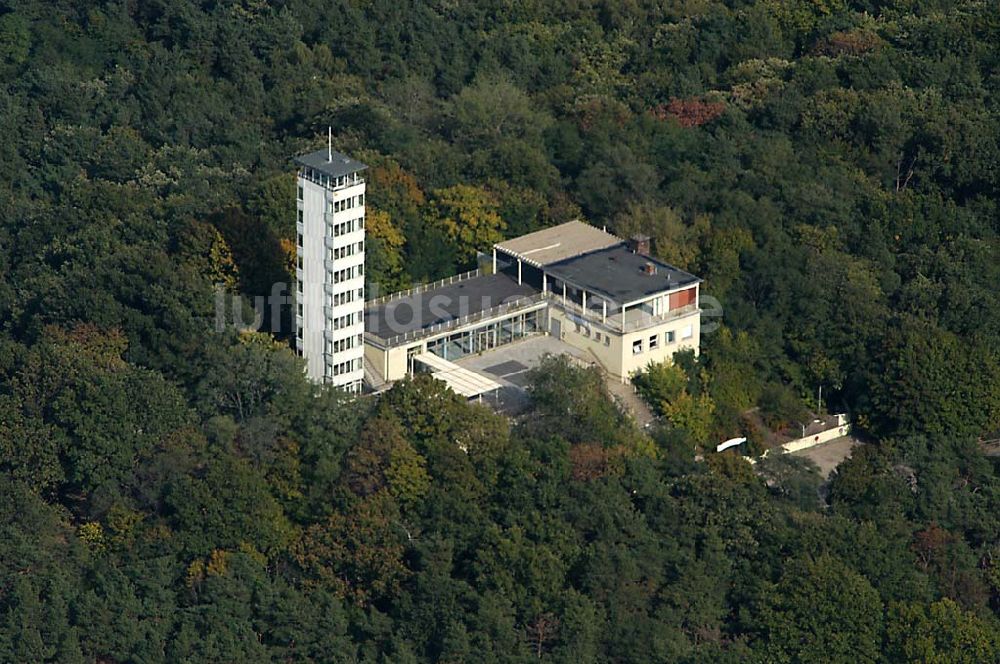 Berlin / Köpenick von oben - 01.10.2003 Müggelturm in den Müggelbergen in Berlin- Köpenick