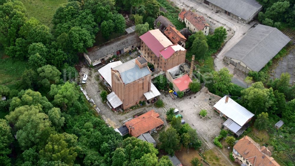 Luftaufnahme Quedlinburg - Mühle Carl Kratzenstein in Quedlinburg im Bundesland Sachsen-Anhalt, Deutschland