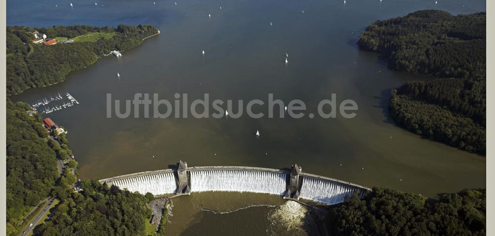 Möhnetal aus der Vogelperspektive: Möhnetalsperre