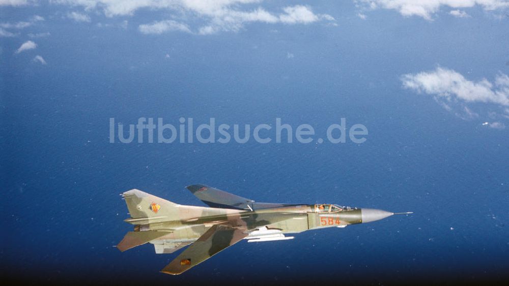 Luftbild Peenemünde - Mig 23 über Peenemünde