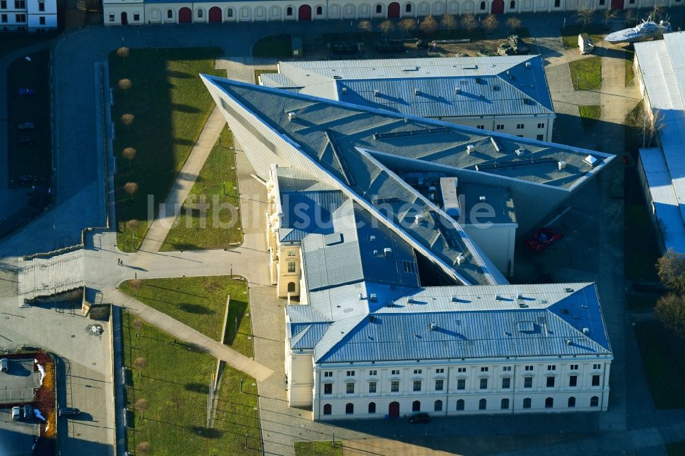 Dresden von oben - Militärhistorisches Museum der Bundeswehr ( MHM ) in Dresden im Bundesland Sachsen