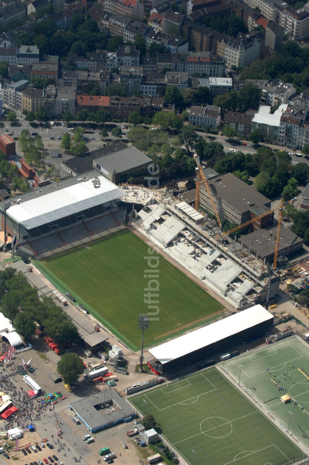 Luftaufnahme Hamburg - Millerntor-Stadion / St. Pauli Stadion in Hamburg