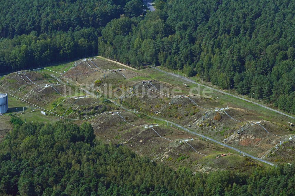 Luftaufnahme Cunnersdorf - Mineralöl - Erdtanklager in Cunnersdorf im Bundesland Sachsen, Deutschland