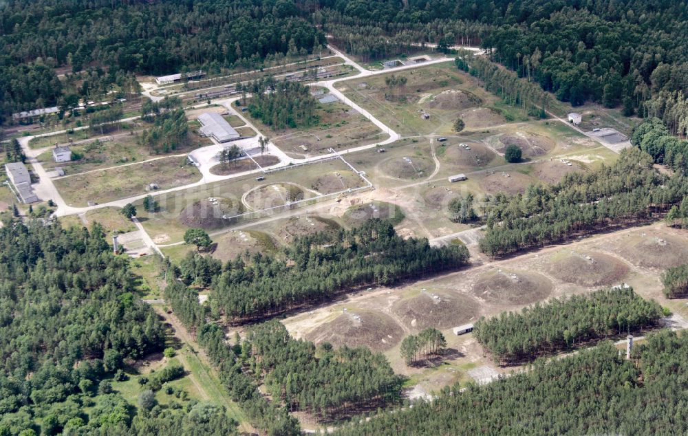 Medewitz aus der Vogelperspektive: Mineralöl - Erdtanklager Tabeg Tanklager in Medewitz im Bundesland Brandenburg, Deutschland