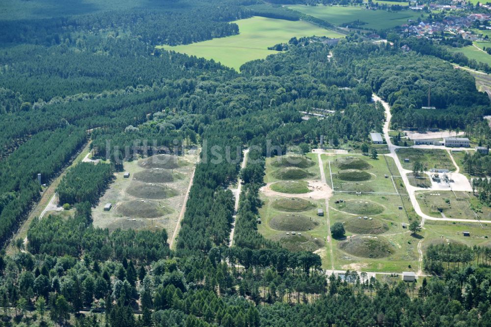 Medewitz aus der Vogelperspektive: Mineralöl - Erdtanklager Tabeg Tanklager in Medewitz im Bundesland Brandenburg, Deutschland