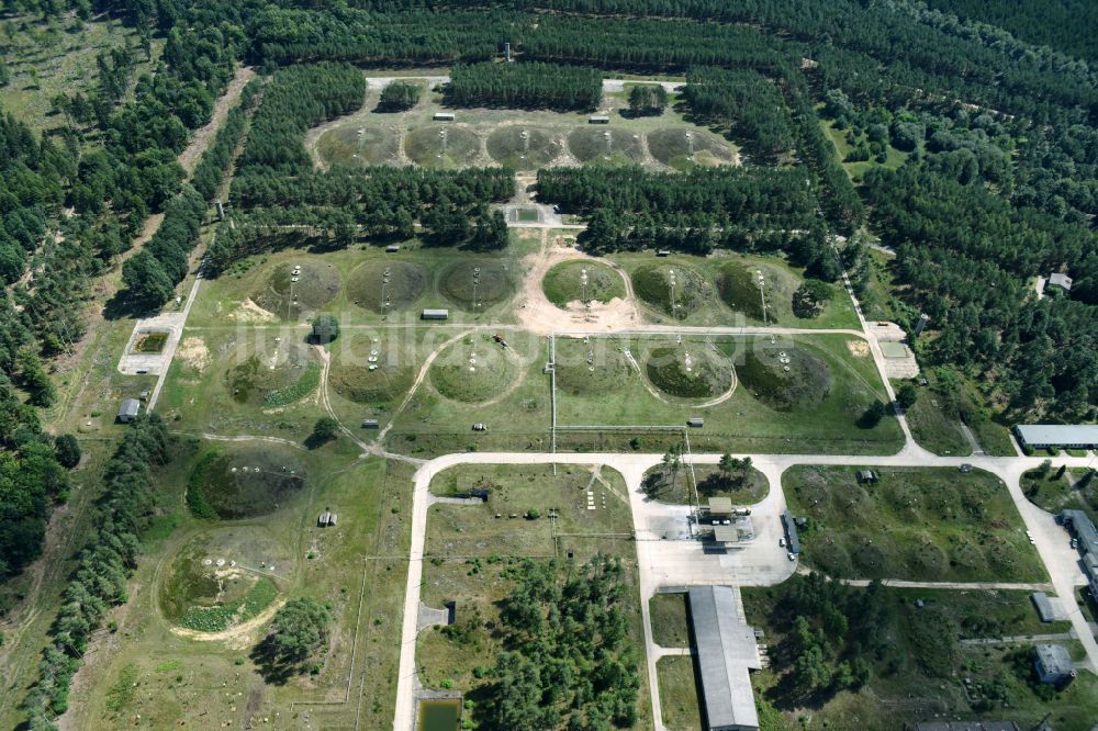 Luftaufnahme Medewitz - Mineralöl - Erdtanklager Tabeg Tanklager in Medewitz im Bundesland Brandenburg, Deutschland