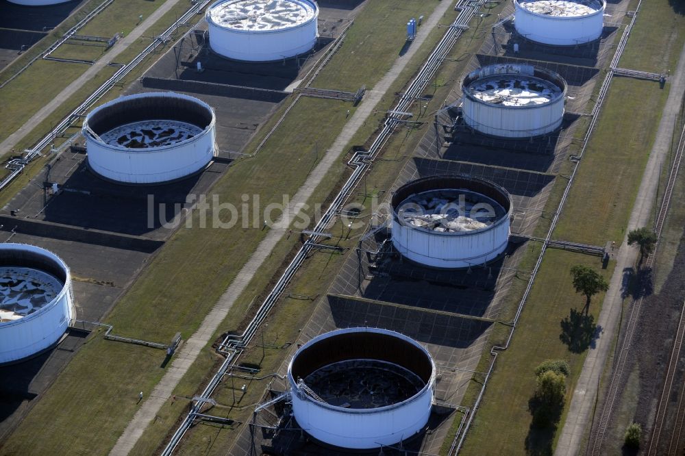 Luftbild Seefeld - Mineralöl - Hochtanklager für Benzin und Diesel- Kraftstoffe in Seefeld im Bundesland Brandenburg