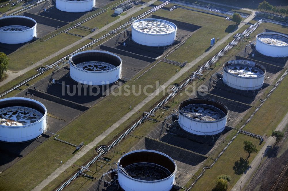 Seefeld von oben - Mineralöl - Hochtanklager für Benzin und Diesel- Kraftstoffe in Seefeld im Bundesland Brandenburg