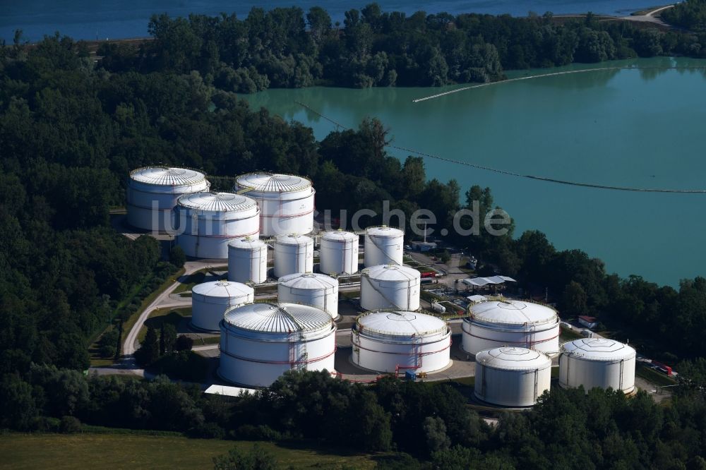 Rheinau von oben - Mineralöl - Hochtanklager der Oiltanking Deutschland GmbH in Rheinau im Bundesland Baden-Württemberg, Deutschland