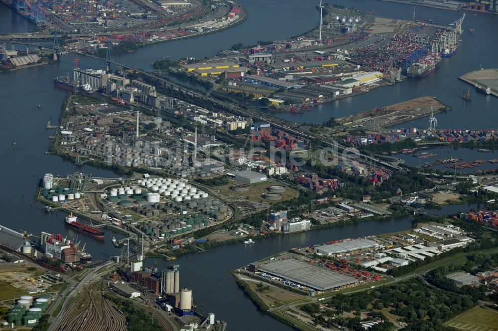 Luftbild Hamburg - Mineralölraffinerie- Werksgelände in Hamburg