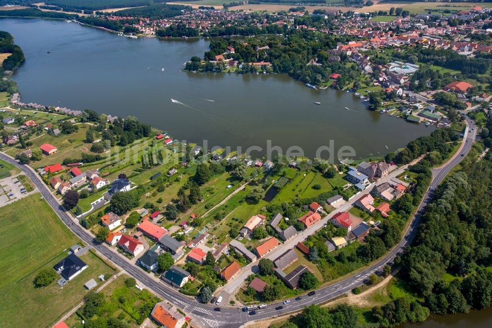 Mirow von oben - Mirower See bei Mirow im Bundesland Mecklenburg-Vorpommern