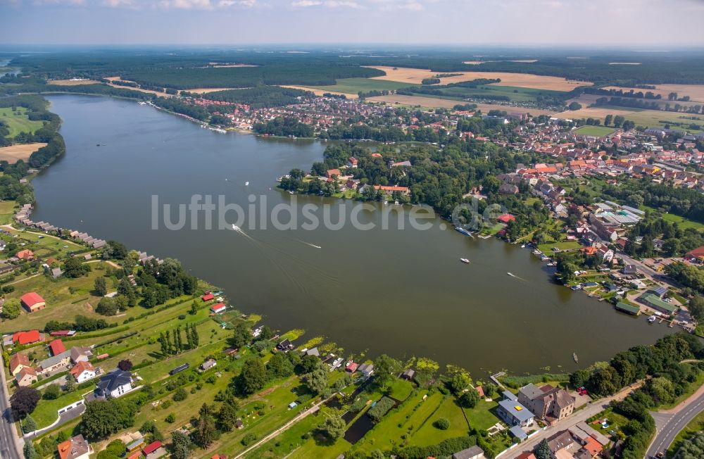 Mirow aus der Vogelperspektive: Mirower See bei Mirow im Bundesland Mecklenburg-Vorpommern