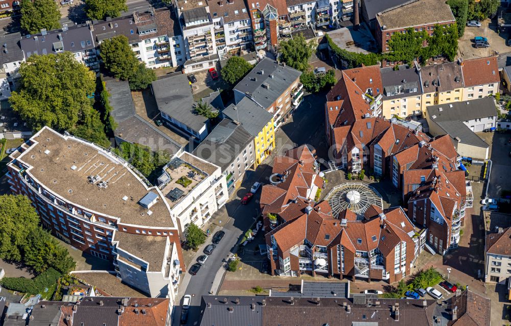 Bochum aus der Vogelperspektive: Mischbebauung der Wohngebiets- und Gewerbeflächen an der Gerberstraße in Bochum im Bundesland Nordrhein-Westfalen, Deutschland