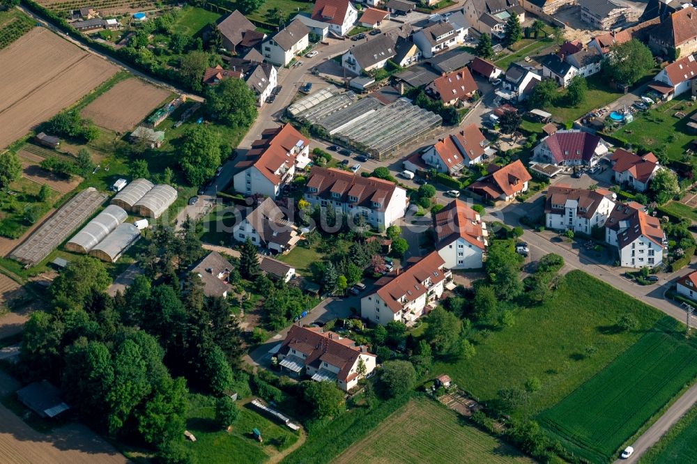 Luftbild Ehrenkirchen - Mischbebauung der Wohngebiets- und Gewerbeflächen Kirchhofen Ehrenstetten in Ehrenkirchen im Bundesland Baden-Württemberg, Deutschland