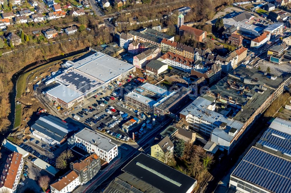 Luftbild Hagen - Mischbebauung der Wohngebiets- und Gewerbeflächen im Ortsteil Westerbauer in Hagen im Bundesland Nordrhein-Westfalen, Deutschland