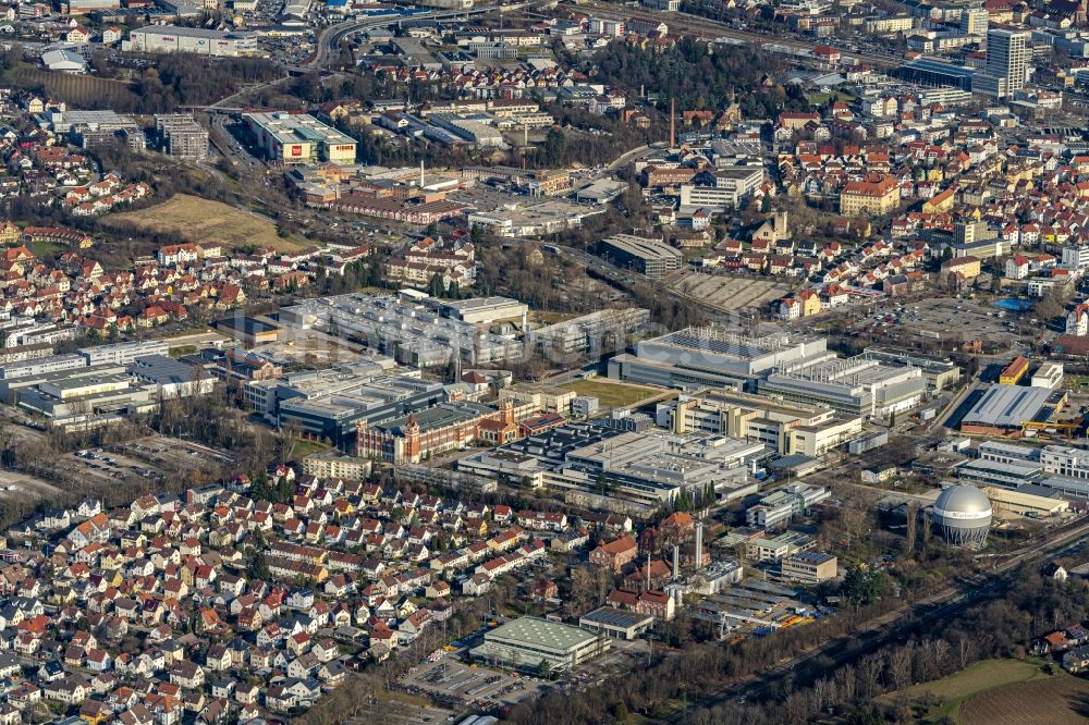 Luftbild Reutlingen - Mischbebauung der Wohngebiets- und Gewerbeflächen in Reutlingen im Bundesland Baden-Württemberg, Deutschland