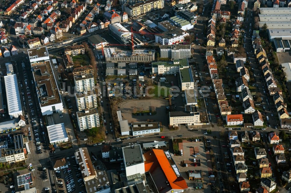 Luftbild Stuttgart - Mischbebauung der Wohngebiets- und Gewerbeflächen Schützenbühlstraße - Salzwiesenstraße in Zuffenhausen in Stuttgart im Bundesland Baden-Württemberg, Deutschland