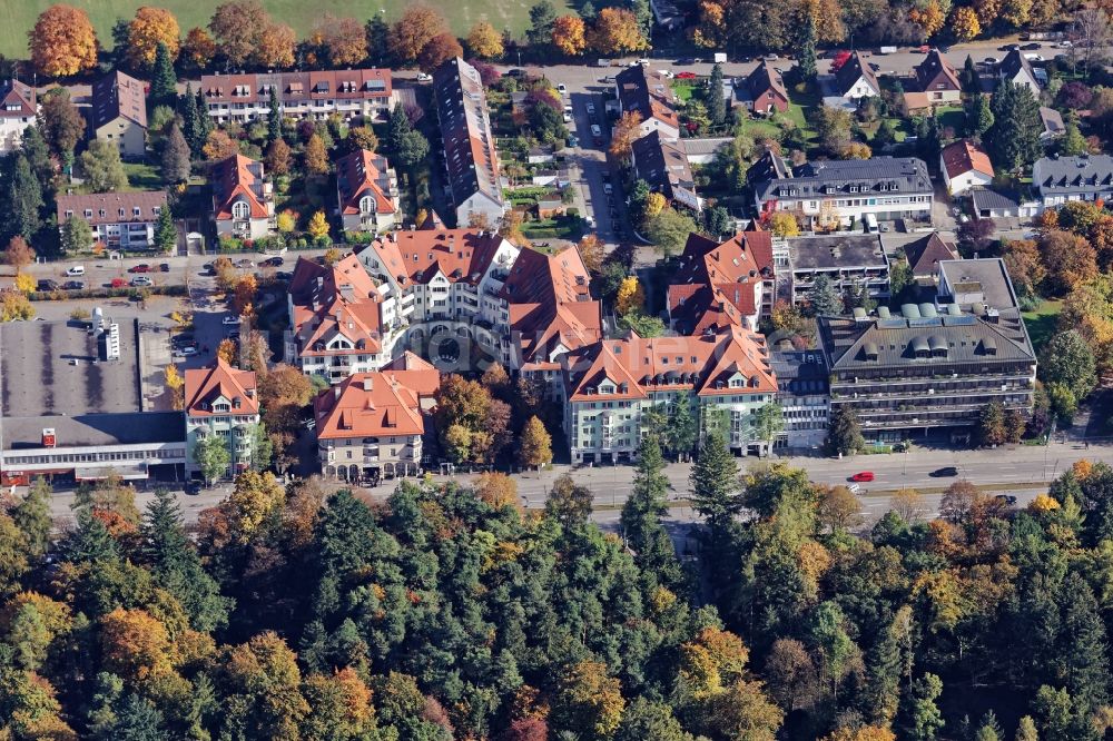 Luftbild München - Mischbebauung mit Wohngebiets- und Gewerbeflächen an der südlichen Fürstenrieder Straße in München im Bundesland Bayern