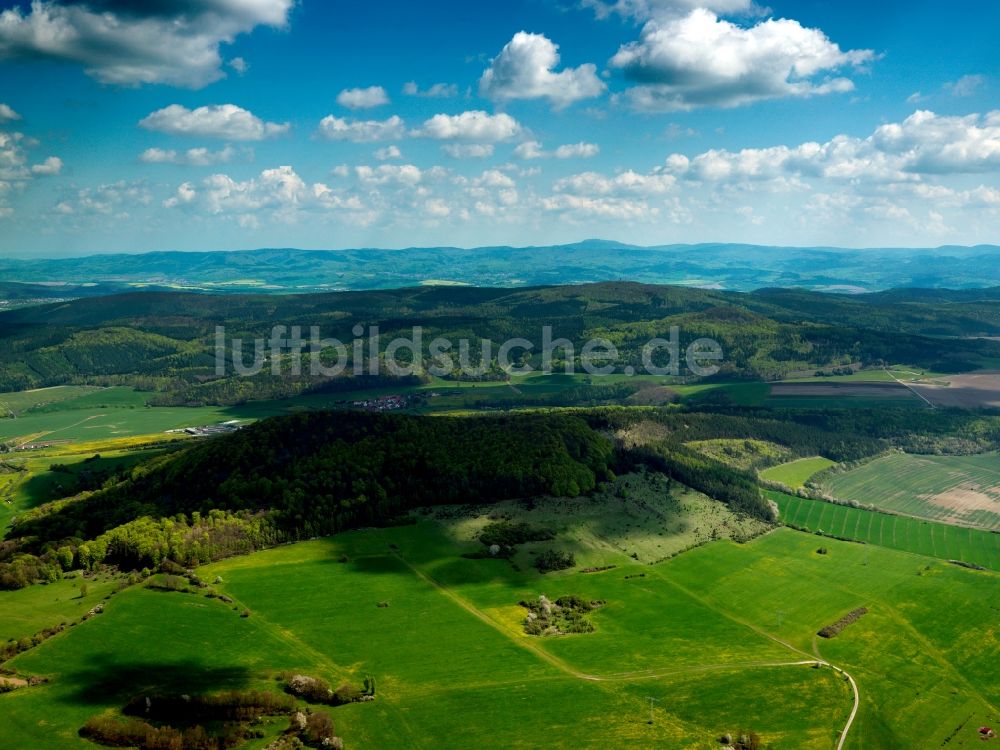 Luftbild Bermbach - Mittelgebirgslandschaft Thüringische Rhön in Bermbach im Bundesland Thüringen, Deutschland