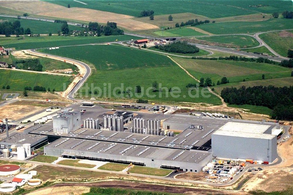 Luftaufnahme Leppersdorf bei Dresden - MÜLLERMILCH-Molkerei bei Leppersdorf