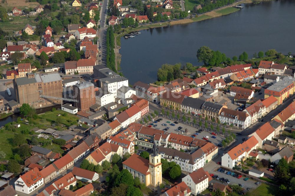 Müllrose aus der Vogelperspektive: Müllrose am Großen Müllroser See