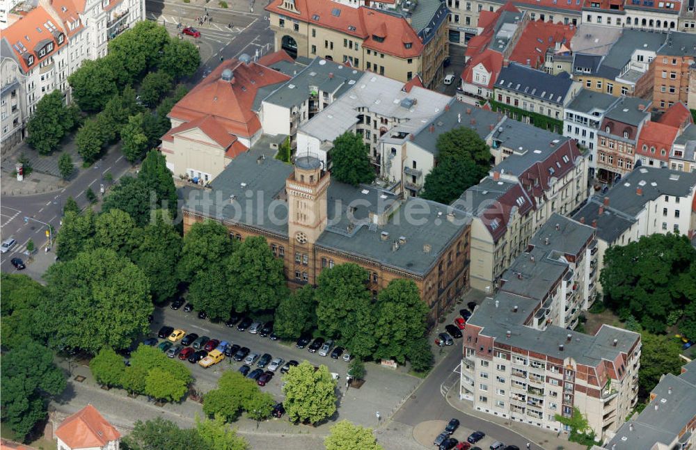 Halle / Saale von oben - MLU Institut für Physik in Halle