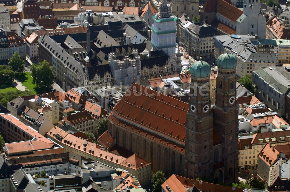 Luftbild München - München Frauenkirche, Neues Rathaus