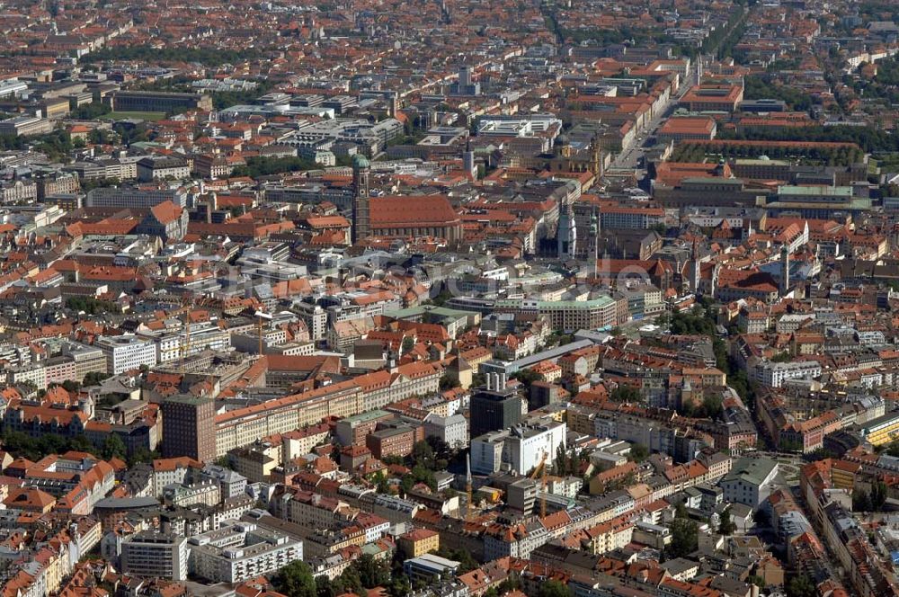 München aus der Vogelperspektive: Münchener Altstadt