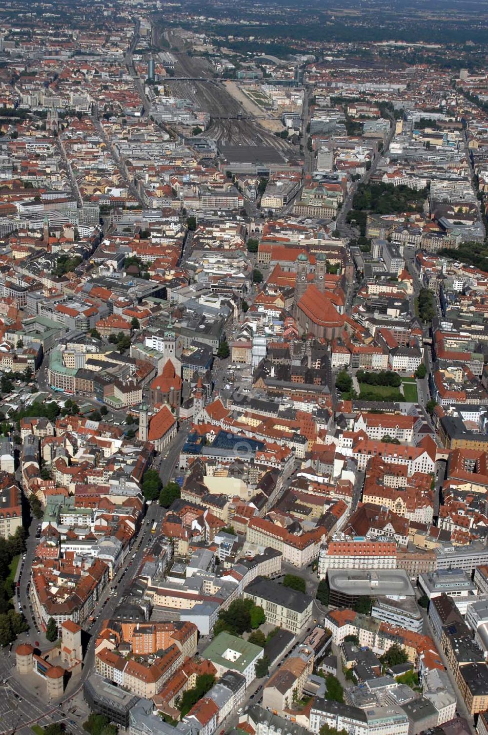 München von oben - Münchener Altstadt