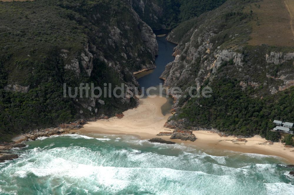 GOUKAMMA aus der Vogelperspektive: Mündung des Goukamma River in der Provinz Westkap in Südafrika