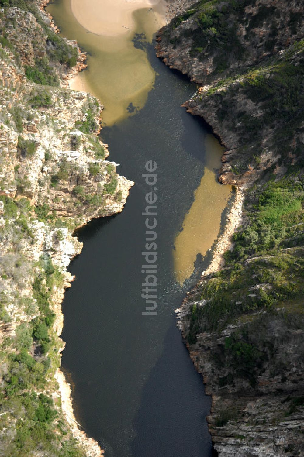 GOUKAMMA aus der Vogelperspektive: Mündung des Goukamma River in der Provinz Westkap in Südafrika