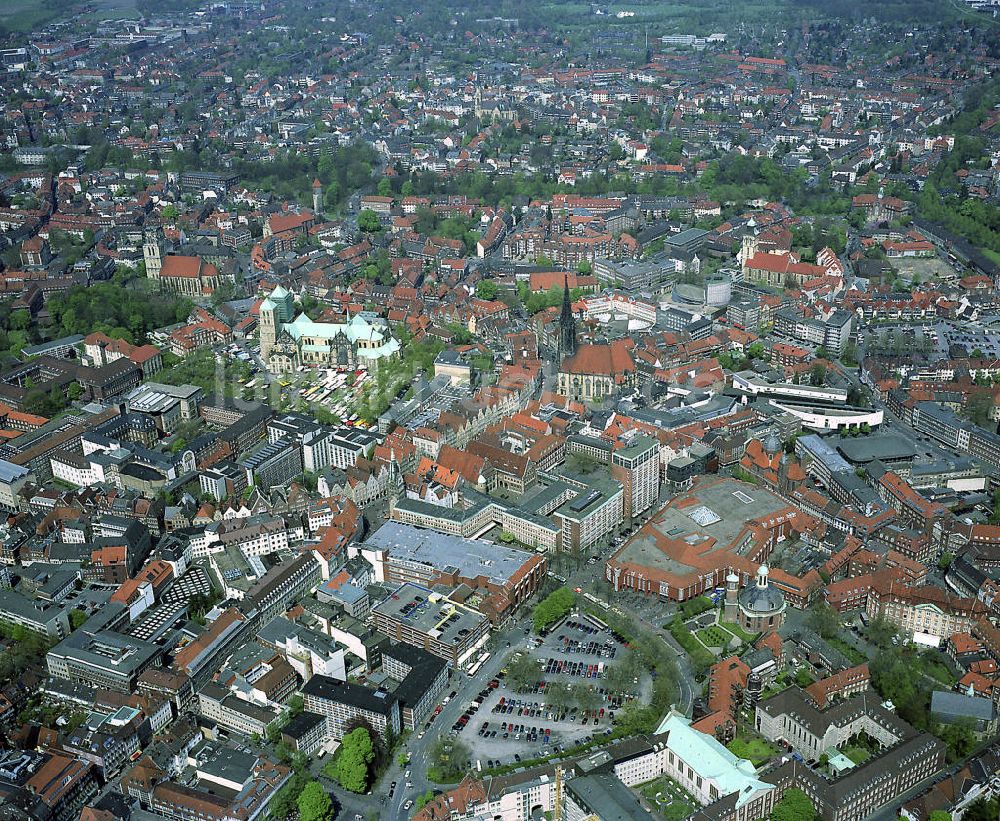 Luftaufnahme Münster - Münster, die Hauptstadt Westfalens und Verwaltungssitz des gleichnamigen Regierungsbezirks